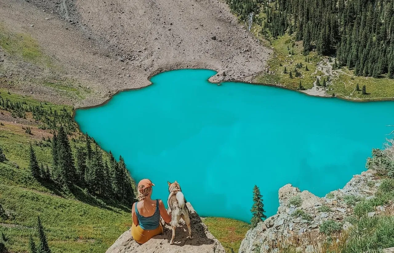 Hiking Blue Lakes trail in Colorado