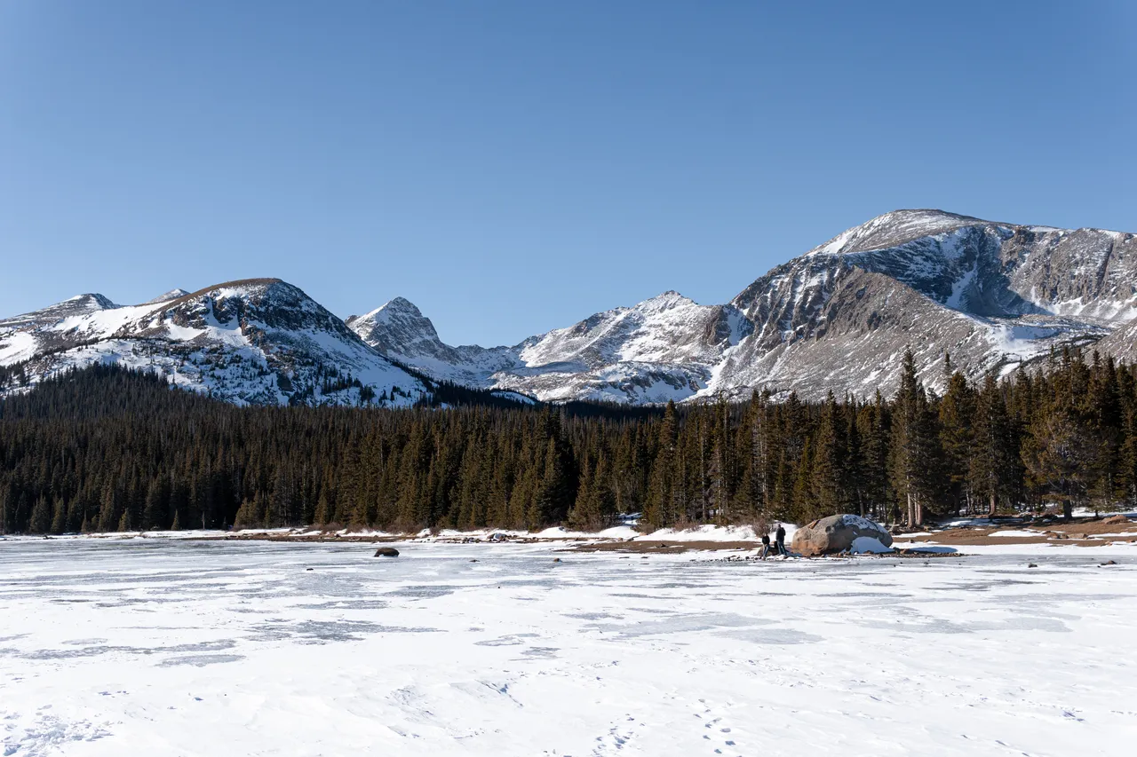 brainard lake in the winter