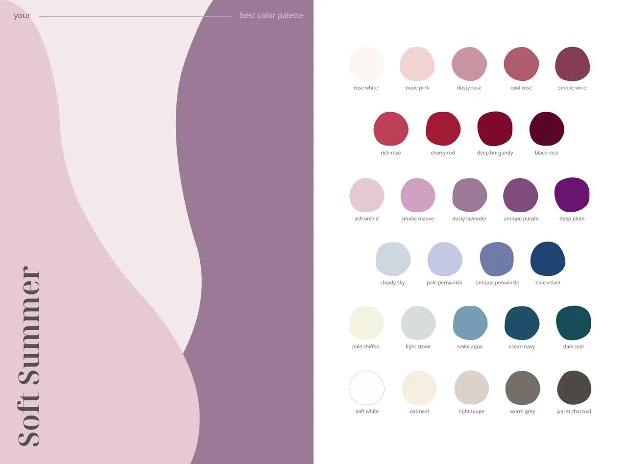 Guide to a Soft Cool Summer Color Palette after a professional color analysis in Seoul
