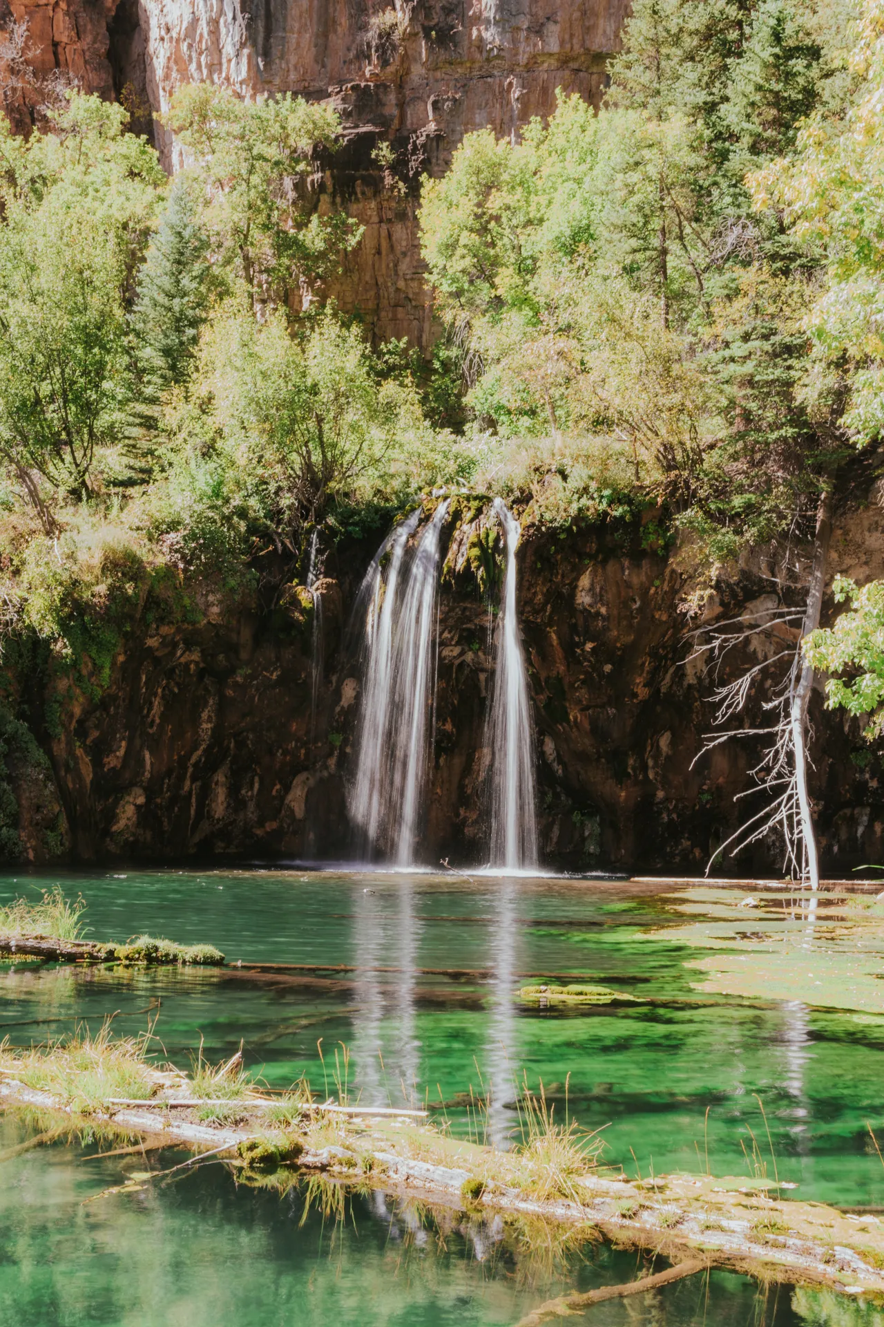 hanging lake waterfall