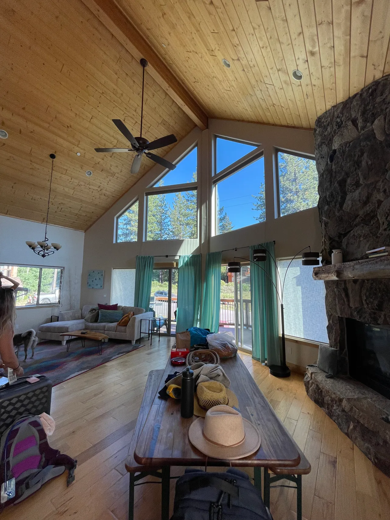 interior of a-frame home