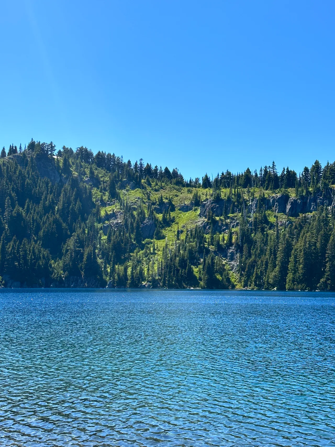 a pristine blue lake summit lake