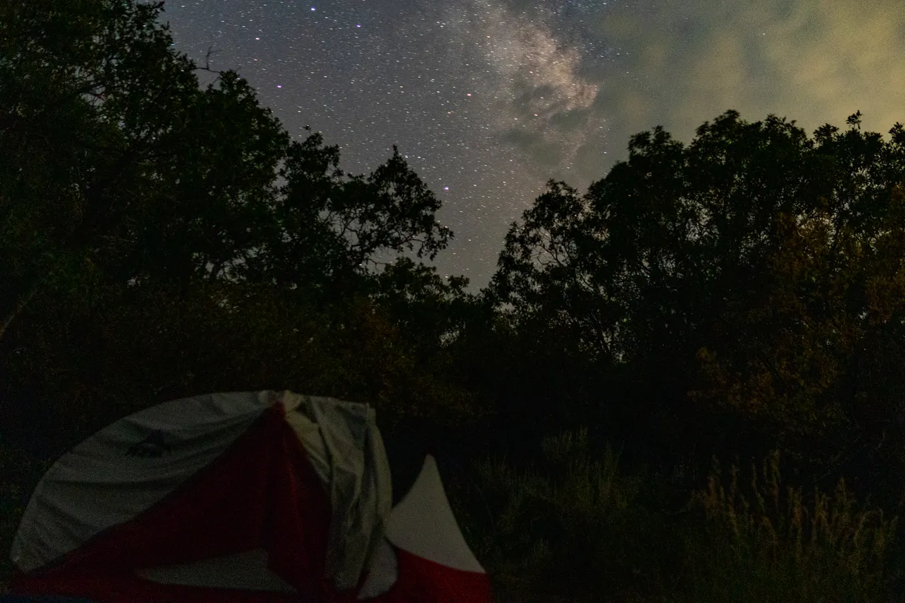 tent under the stars