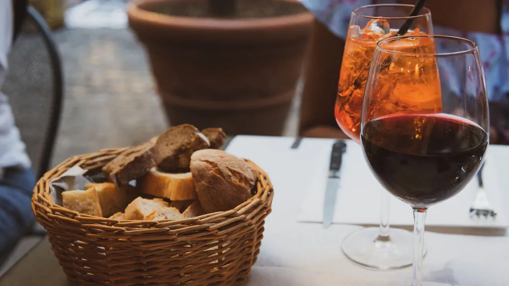 bread and wine in roma