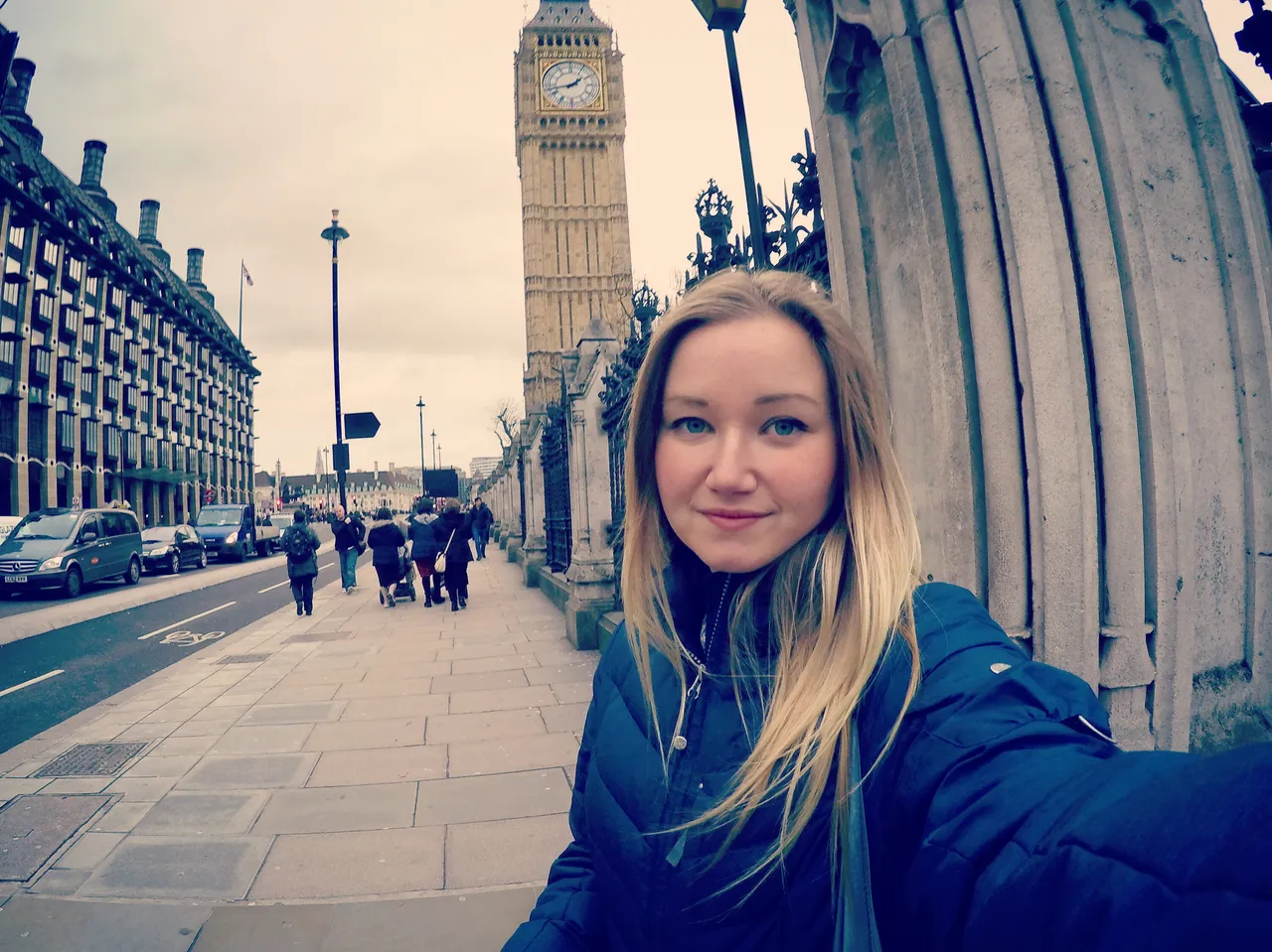 GoPro selfie at Big Ben in London