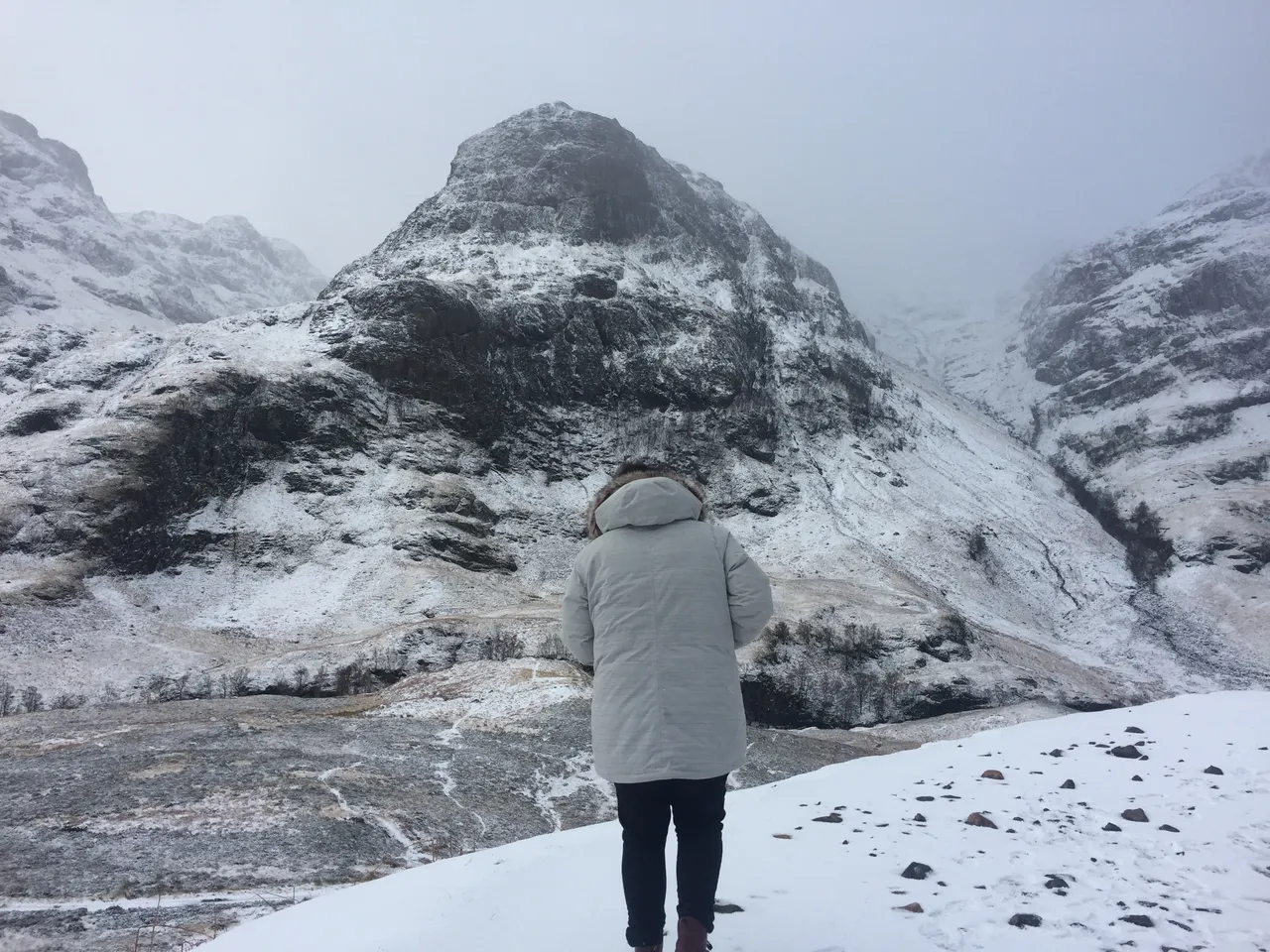 Snow-covered Scottish Highlands