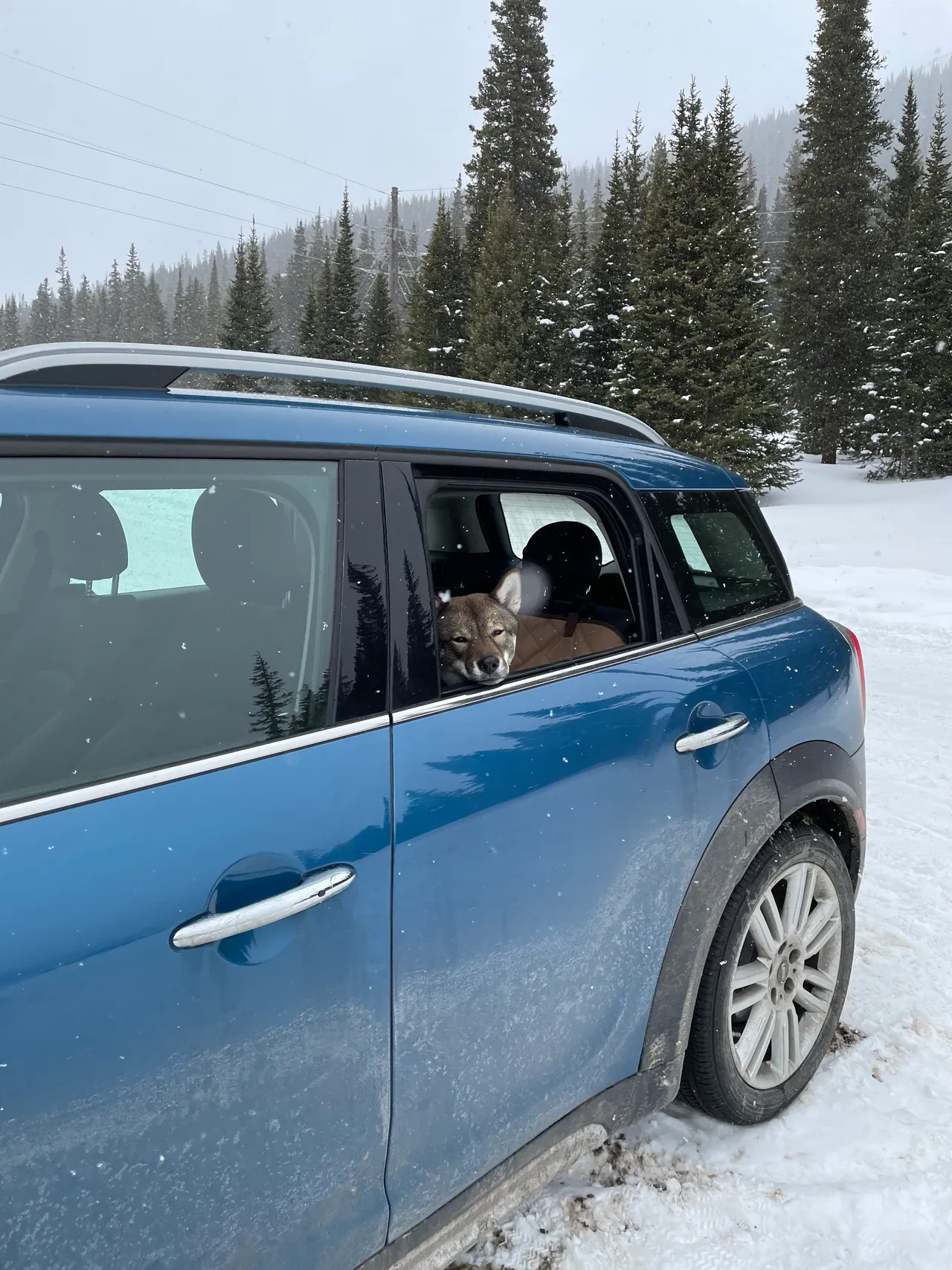 MINI Cooper in winter snow conditions in Colorado