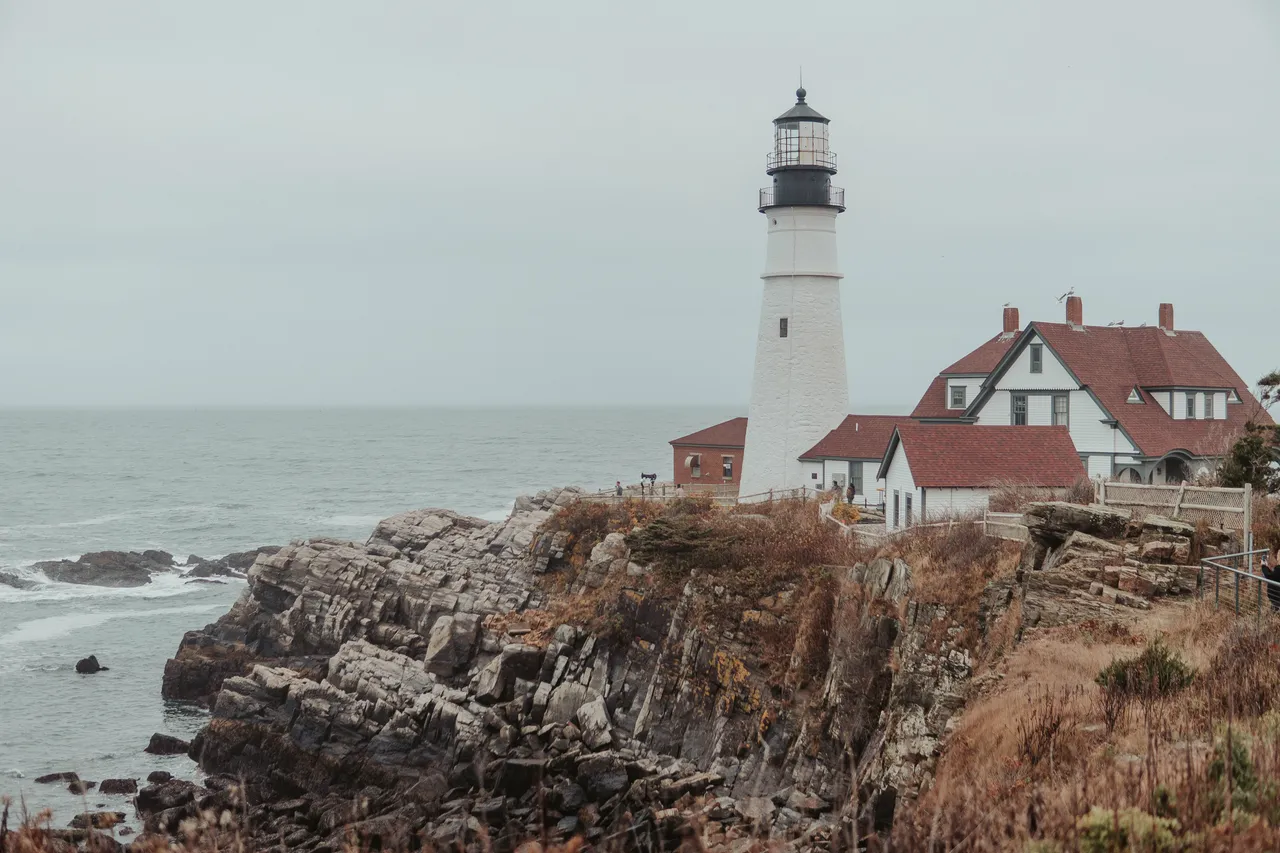 Portland Head Light on the rocky Maine coast