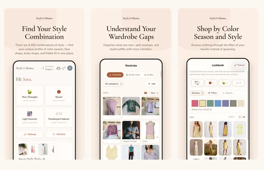 StyleMeMama app preview