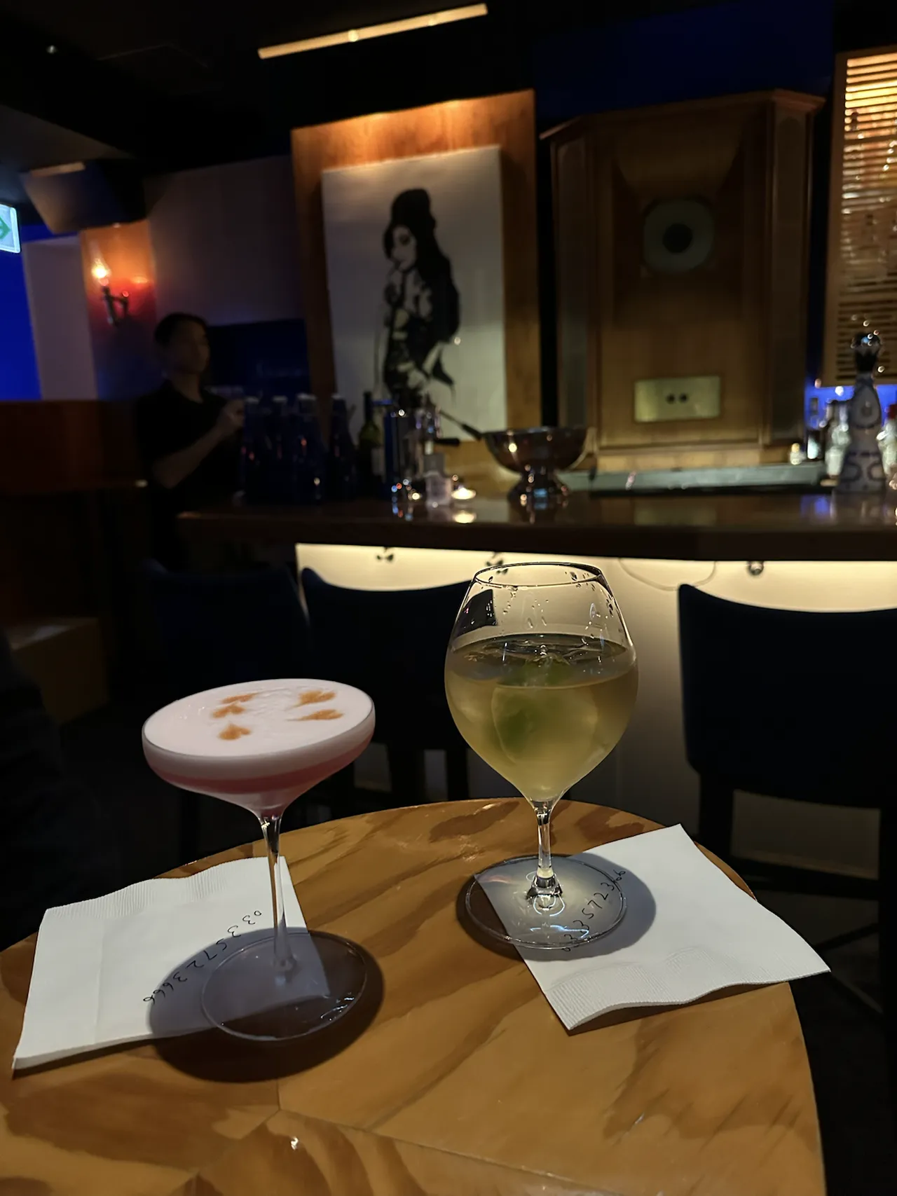 Cocktails at a listening bar in Tokyo