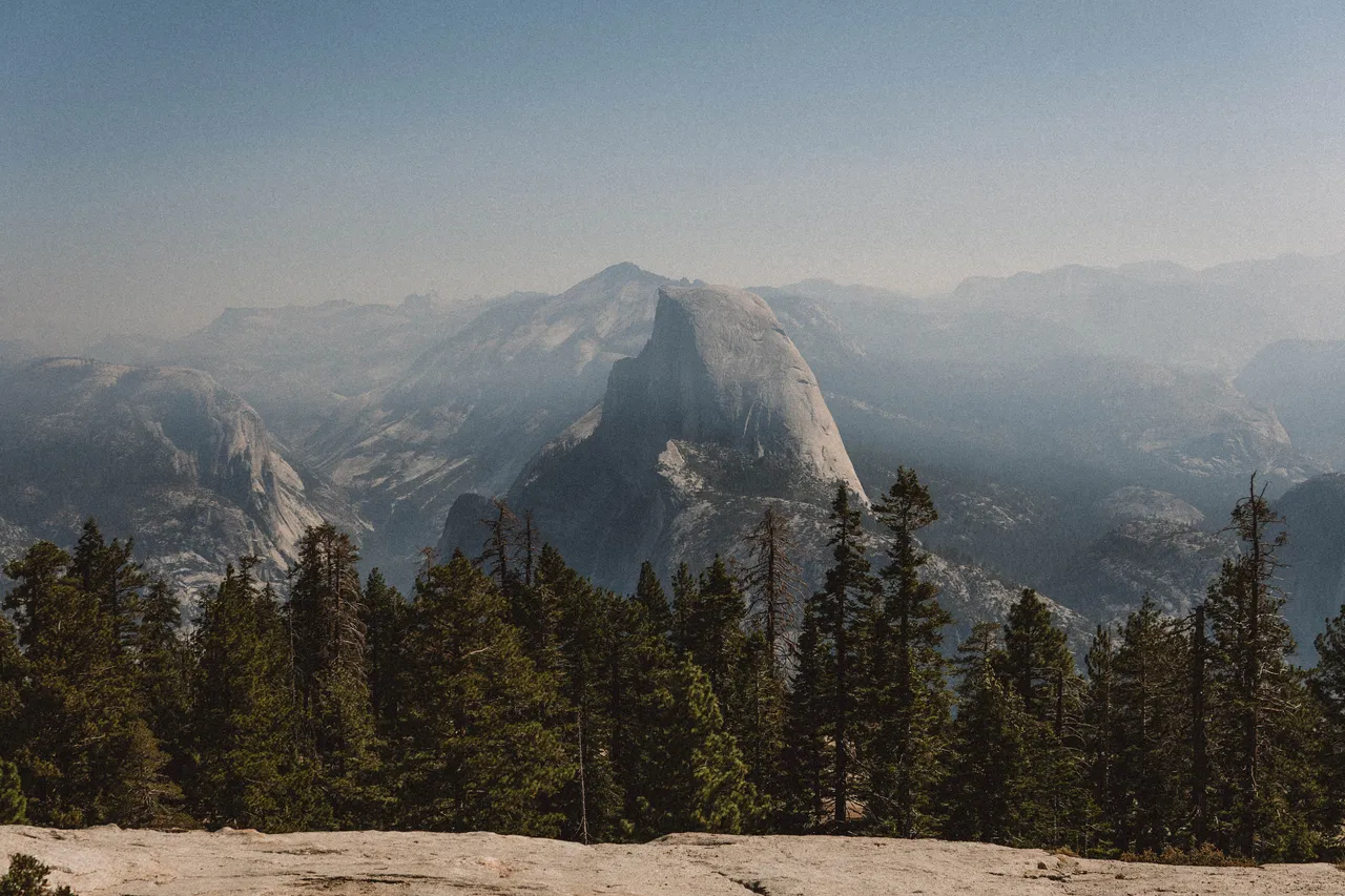 Half Dome and the surrounding Yosemite high country from Sentinel Dome