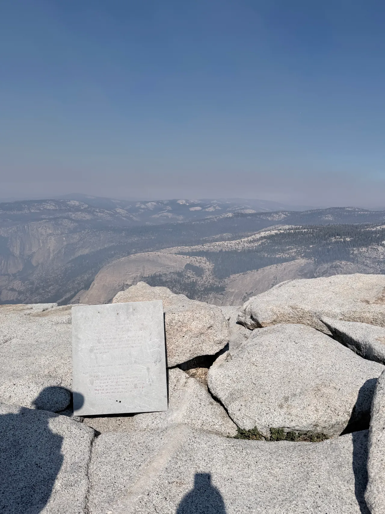 View from the top of Half Dome