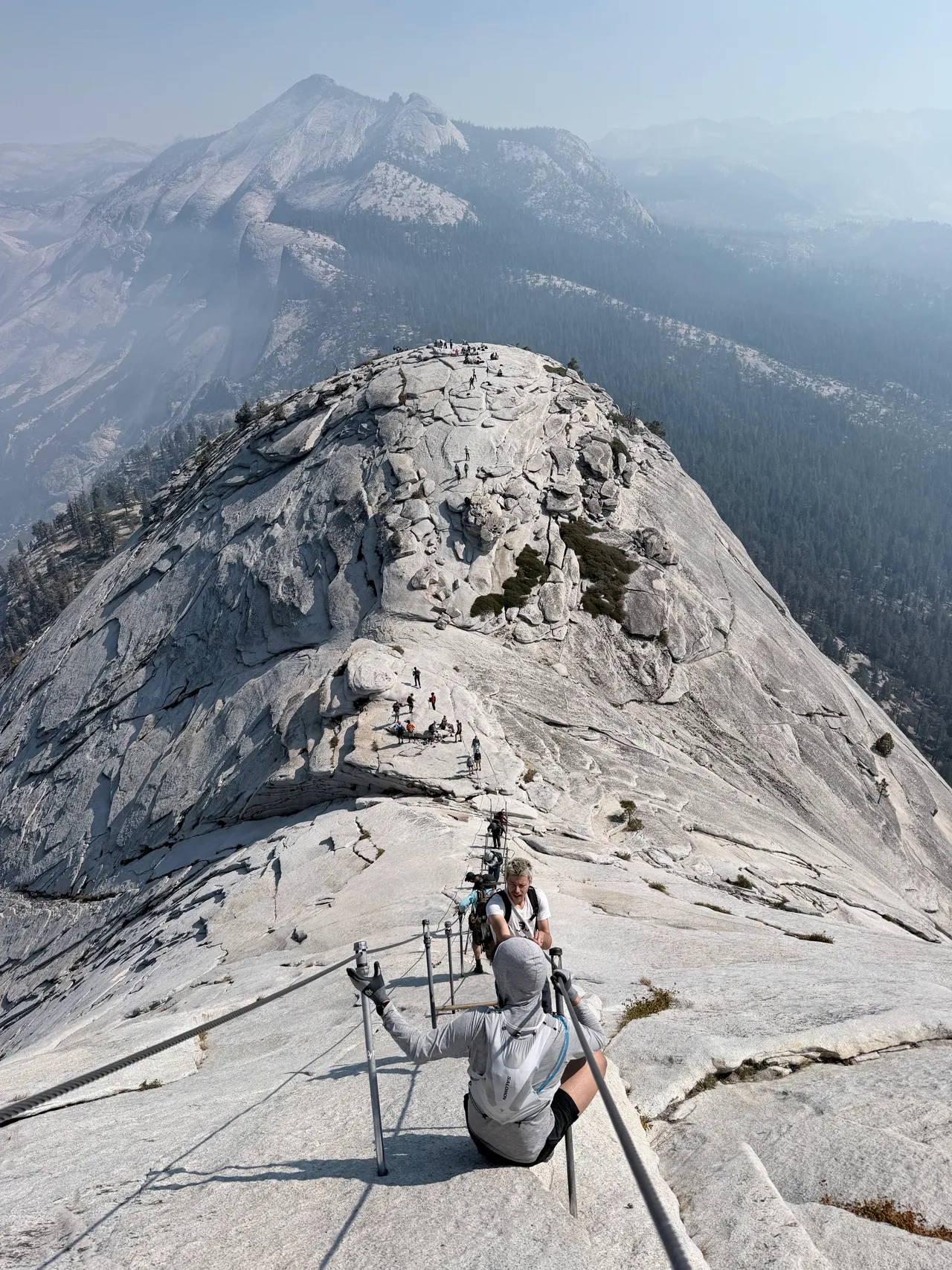 Photo from our descent after Half Dome